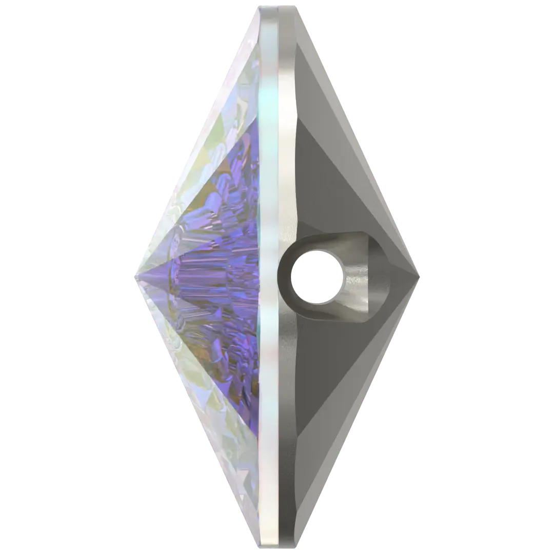 Serinity Sew On Crystals Rivoli Button (3015) Crystal AB - Bluestreak Crystals