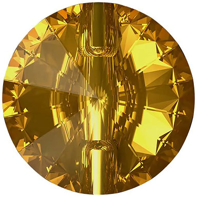 Serinity Sew On Crystals Rivoli Button (3015) Golden Topaz - Bluestreak Crystals