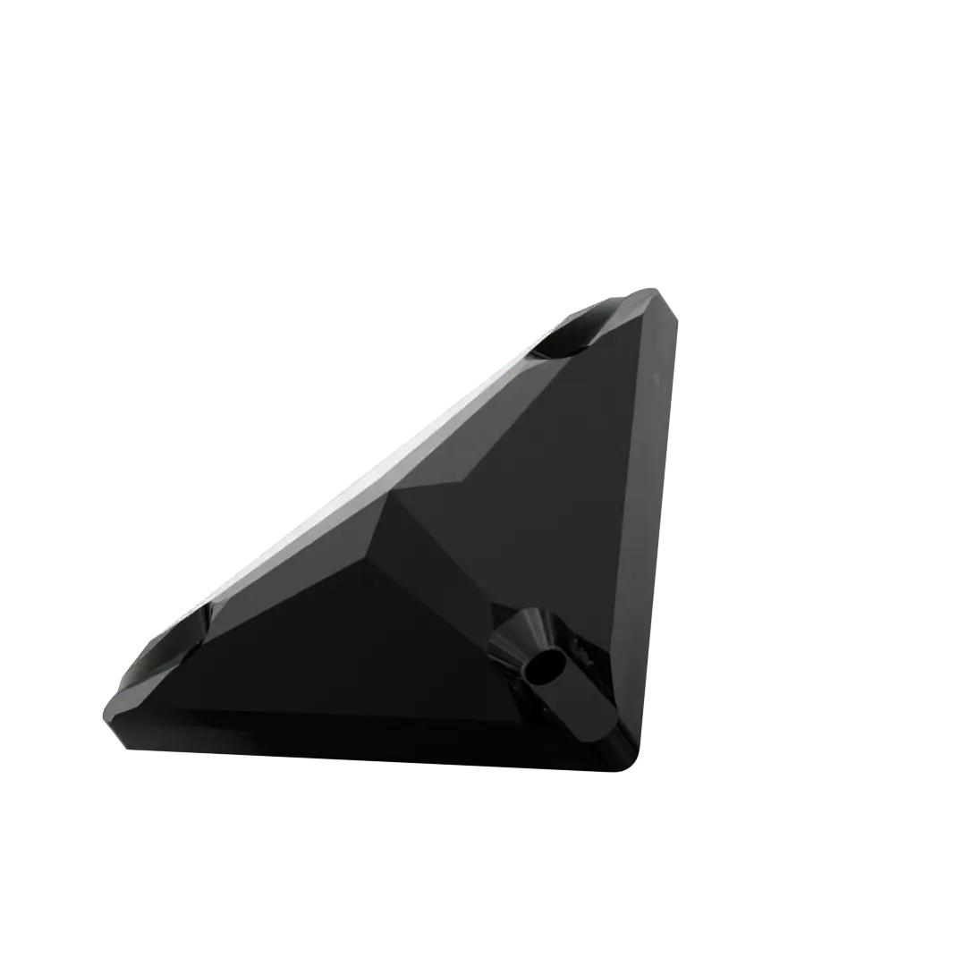 Serinity Sew On Crystals Triangle (3270) Jet UNFOILED - Bluestreak Crystals