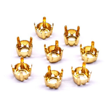 Sew-on Setting for Chaton Round Stones Gold Colour - Bluestreak Crystals
