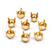 Sew-on Setting for Chaton Round Stones Gold Colour - Bluestreak Crystals