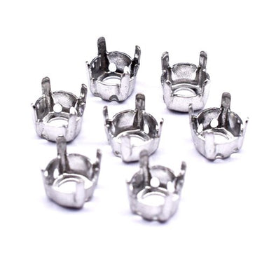 Sew-on Setting for Chaton Round Stones Silver Colour - Bluestreak Crystals