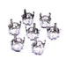 Sew-on Setting for Chaton Round Stones Silver Colour - Bluestreak Crystals