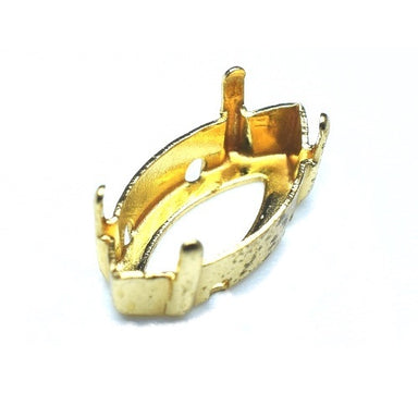 Sew-on Setting for Navette Fancy Stones Gold Colour - Bluestreak Crystals