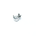 Sew-on Setting for Pear Fancy Stone Silver Colour - Bluestreak Crystals