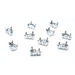 Sew-on Setting for Pear Fancy Stone Silver Colour - Bluestreak Crystals