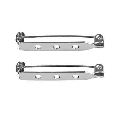 Silver Plated Bar Brooch Pins - Bluestreak Crystals