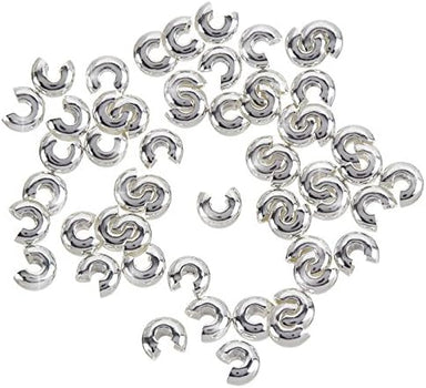 Silver Plated Crimps Covers - Bluestreak Crystals