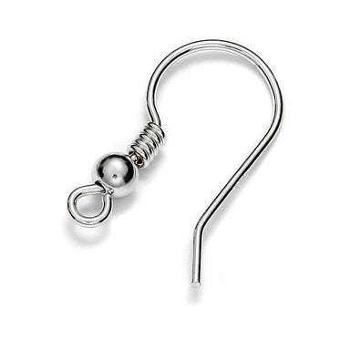Silver Plated Fish Hook Ear Wires - Bluestreak Crystals