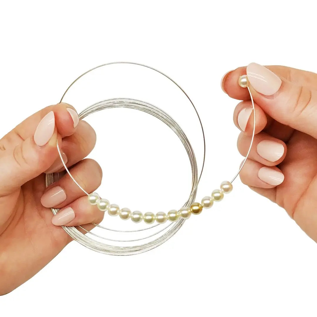 Silver Plated Memory Wire for Bracelets - Bluestreak Crystals