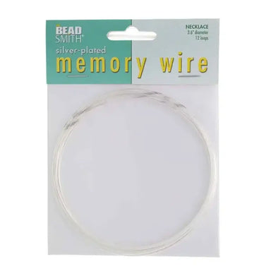 Silver Plated Memory Wire for Necklaces - Bluestreak Crystals