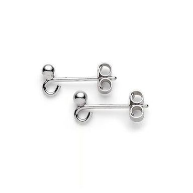 Silver Plated Post & Scroll Ear Wires - Bluestreak Crystals