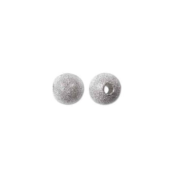 Silver Plated Round Stardust Beads - Bluestreak Crystals