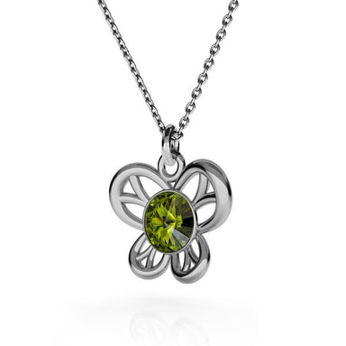 Sterling Silver (925) Butterfly Pendant Setting for Rivoli Chatons SS29 - Bluestreak Crystals