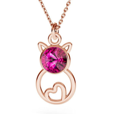 Sterling Silver (925) Cat Pendant Setting for Rivoli Chatons SS29 - Bluestreak Crystals