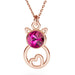 Sterling Silver (925) Cat Pendant Setting for Rivoli Chatons SS29 - Bluestreak Crystals