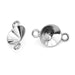 Sterling Silver (925) Chaton Connector Setting SS39 - Bluestreak Crystals