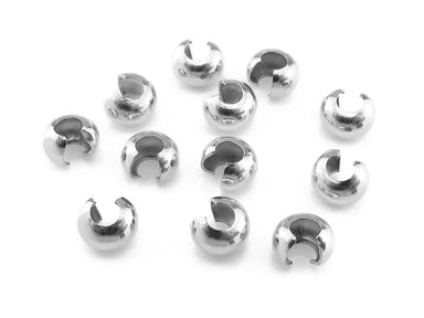 Sterling Silver (925) Crimp Covers - Bluestreak Crystals