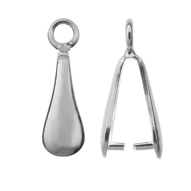 Sterling Silver (925) Droplet Bail - Bluestreak Crystals