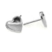Sterling Silver (925) Ear Post Setting For Heart Shaped Flatbacks - Bluestreak Crystals