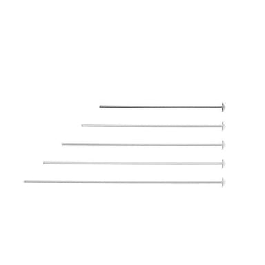 Sterling Silver (925) Flat End Headpins - Bluestreak Crystals