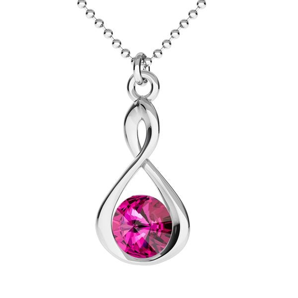 Sterling Silver (925) Infinity Pendant Setting for Rivoli Chatons SS29 - Bluestreak Crystals