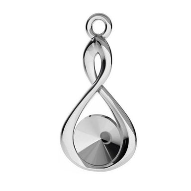 Sterling Silver (925) Infinity Pendant Setting for Rivoli Chatons SS29 - Bluestreak Crystals