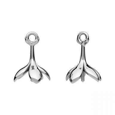 Sterling Silver (925) Leaf Bail for Half Drilled Pearls & Beads 10mm - Bluestreak Crystals