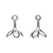 Sterling Silver (925) Leaf Bail for Half Drilled Pearls & Beads 10mm - Bluestreak Crystals