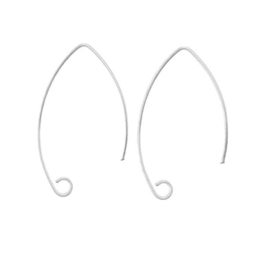 Sterling Silver (925) Marquise Ear Wire - Bluestreak Crystals