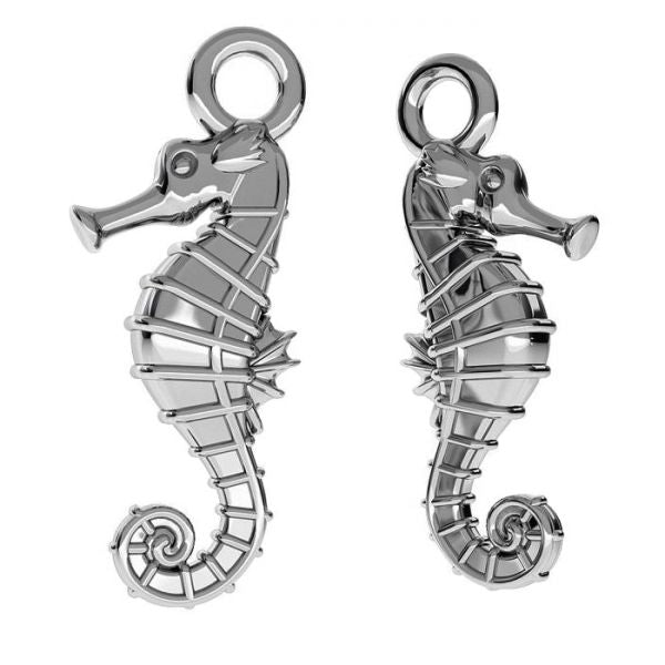Sterling Silver (925) Seahorse Charm - Bluestreak Crystals