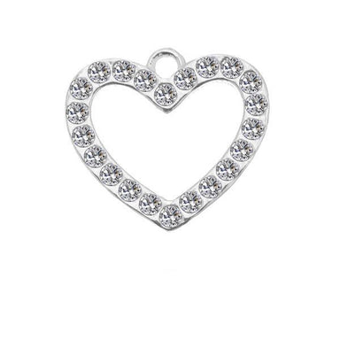 Sterling Silver Heart Pendant Setting for PP8 Chatons - Bluestreak Crystals