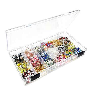 Storage Box with 18 Compartments - Bluestreak Crystals