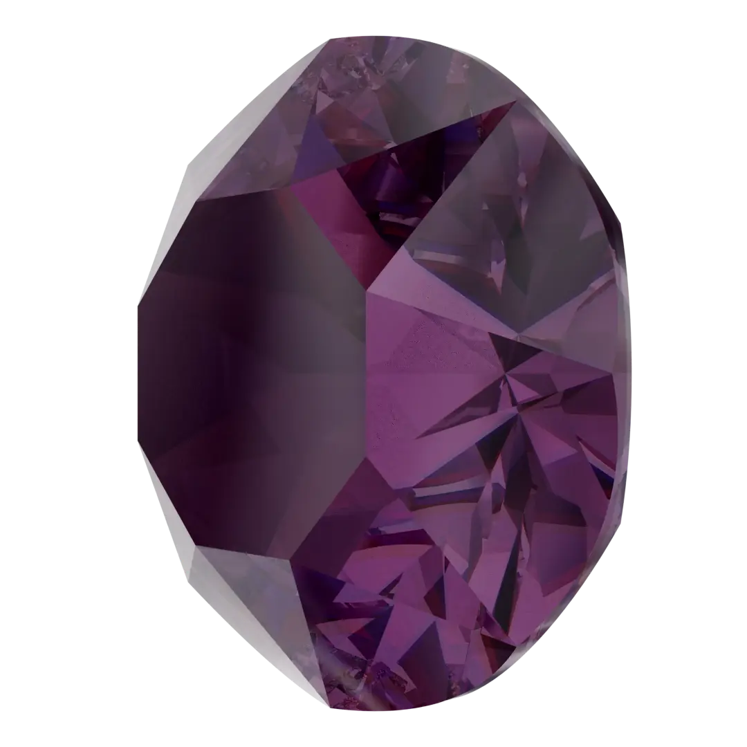 Swarovski Chatons Round Stones (1028 & 1088) Amethyst Ignite UNFOILED - Bluestreak Crystals