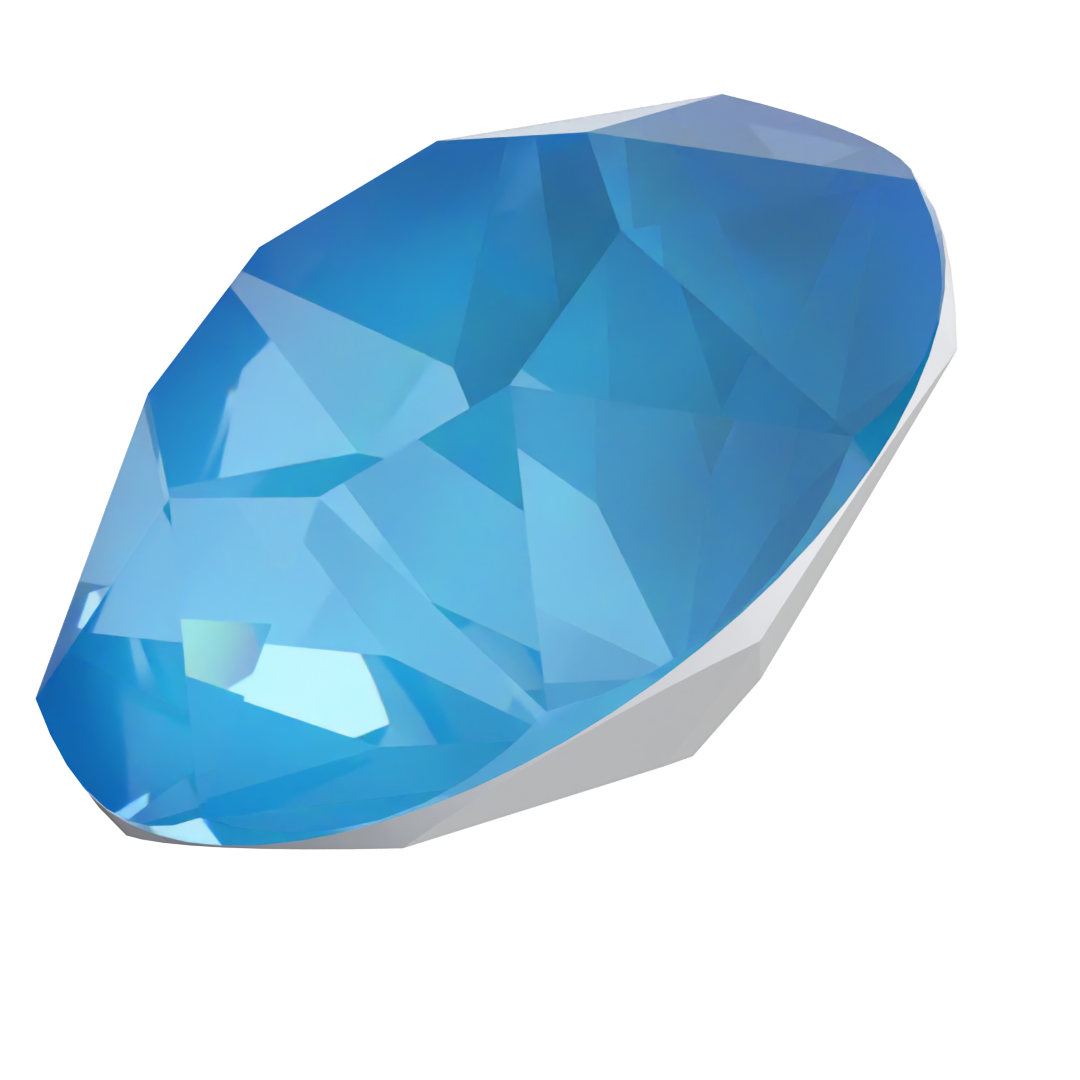 Serinity Chatons Round Stones (1028 & 1088) Crystal Electric Blue Ignite UNFOILED - Bluestreak Crystals