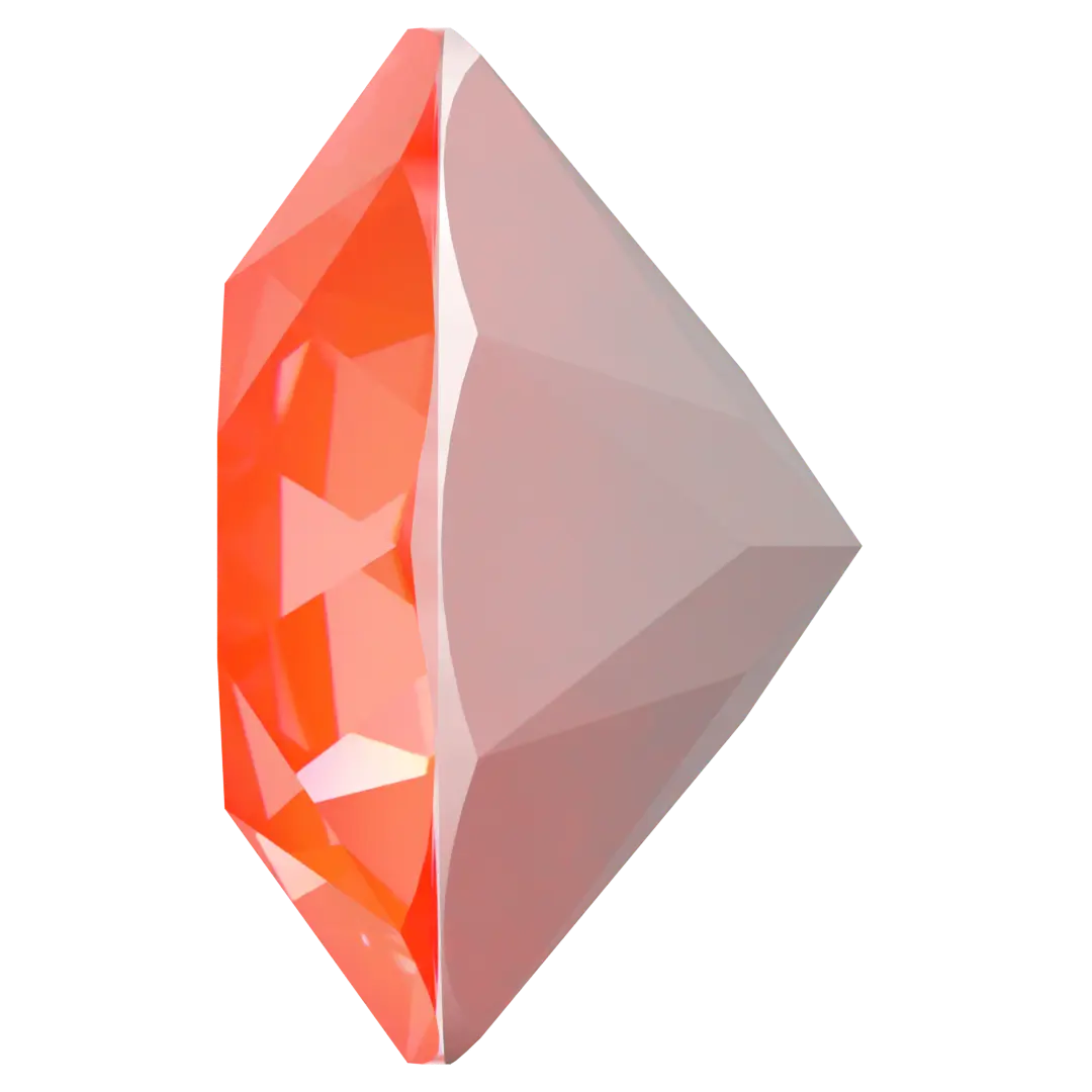 Serinity Chatons Round Stones (1028 & 1088) Crystal Electric Orange Ignite UNFOILED - Bluestreak Crystals