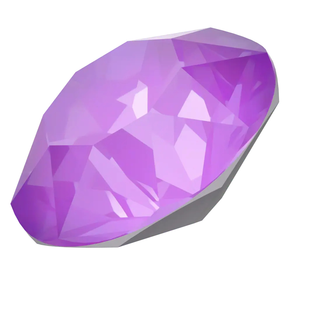 Serinity Chatons Round Stones (1028 & 1088) Crystal Electric Violet Ignite UNFOILED - Bluestreak Crystals
