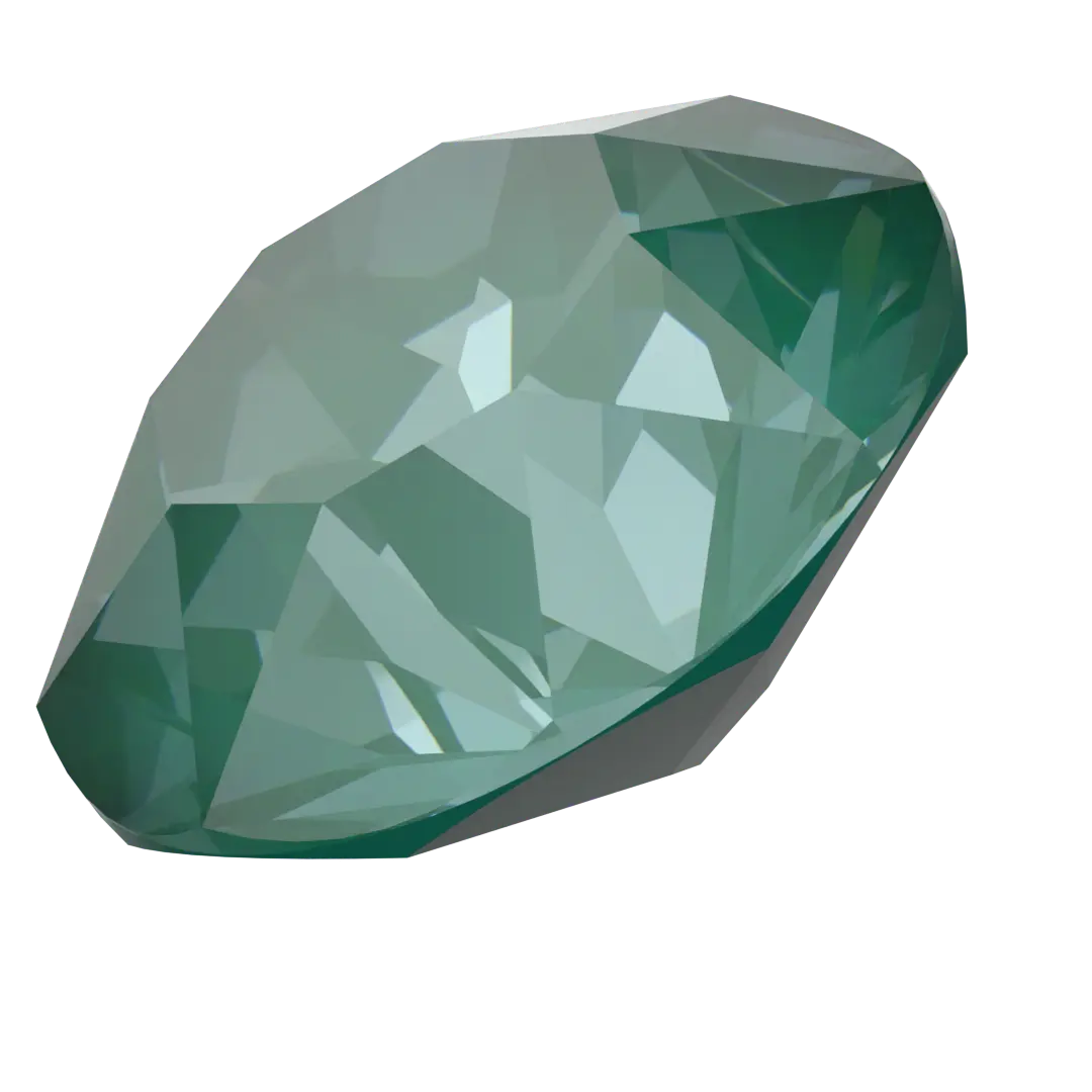 Swarovski Chatons Round Stones (1028 & 1088) Crystal Pine Green Ignite UNFOILED - Bluestreak Crystals