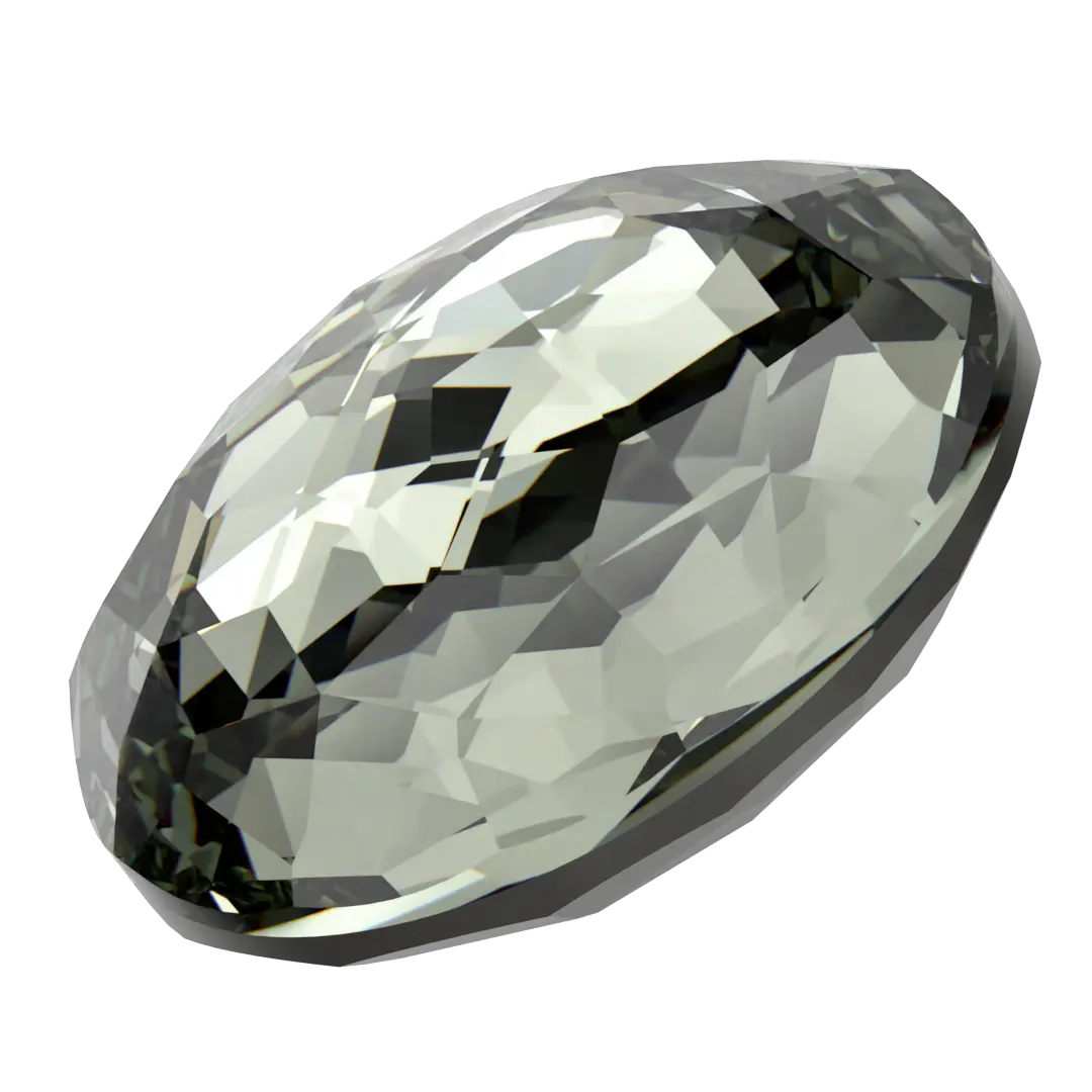 Serinity Chatons Round Stones Thin (1383) Black Diamond - Bluestreak Crystals