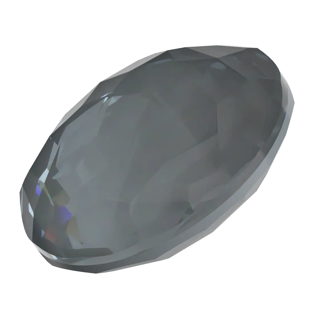 Swarovski Chatons Round Stones Fantasy (1383) Crystal Dark Grey Ignite UNFOILED - Bluestreak Crystals