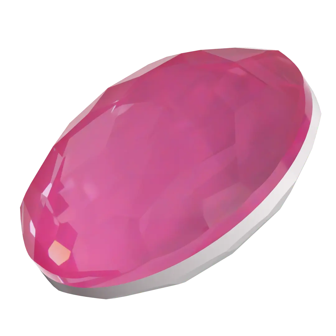 Swarovski Chatons Round Stones Fantasy (1383) Crystal Electric Pink Ignite UNFOILED - Bluestreak Crystals