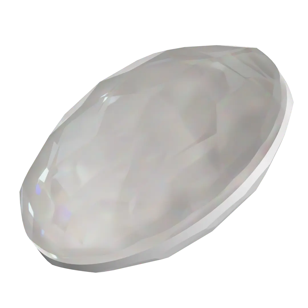 Swarovski Chatons Round Stones Fantasy (1383) Crystal Electric White Ignite UNFOILED - Bluestreak Crystals