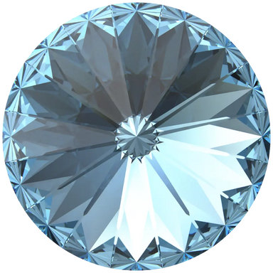Swarovski Chatons Round Stones Rivoli (1122) Aquamarine - Bluestreak Crystals