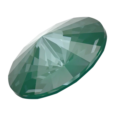 Swarovski Chatons Round Stones Rivoli (1122) Crystal Pine Green Ignite UNFOILED - Bluestreak Crystals