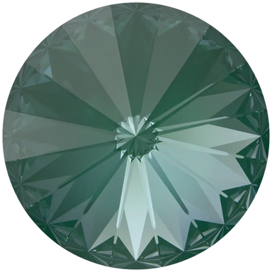 Swarovski Chatons Round Stones Rivoli (1122) Crystal Pine Green Ignite UNFOILED - Bluestreak Crystals