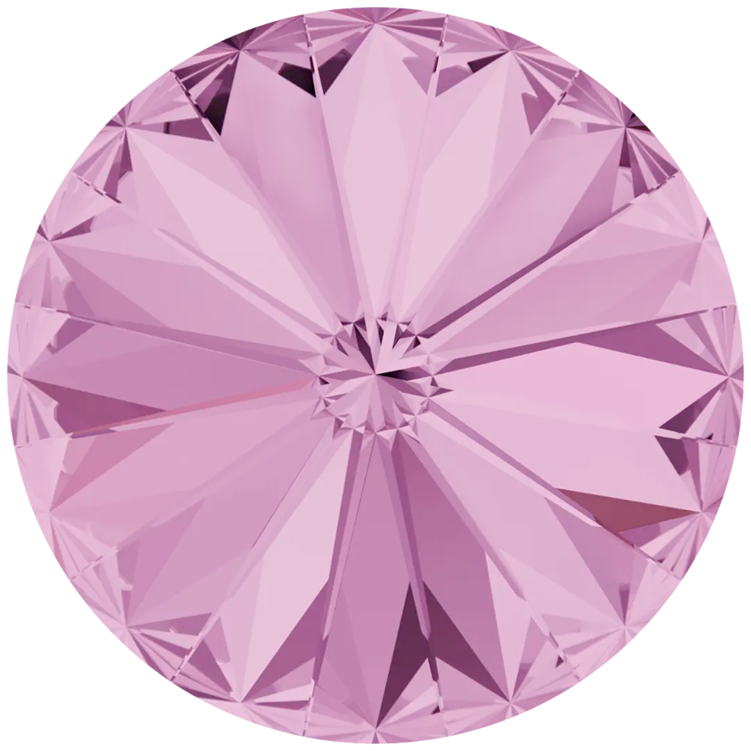 Swarovski Chatons Round Stones Rivoli (1122) Light Amethyst - Bluestreak Crystals