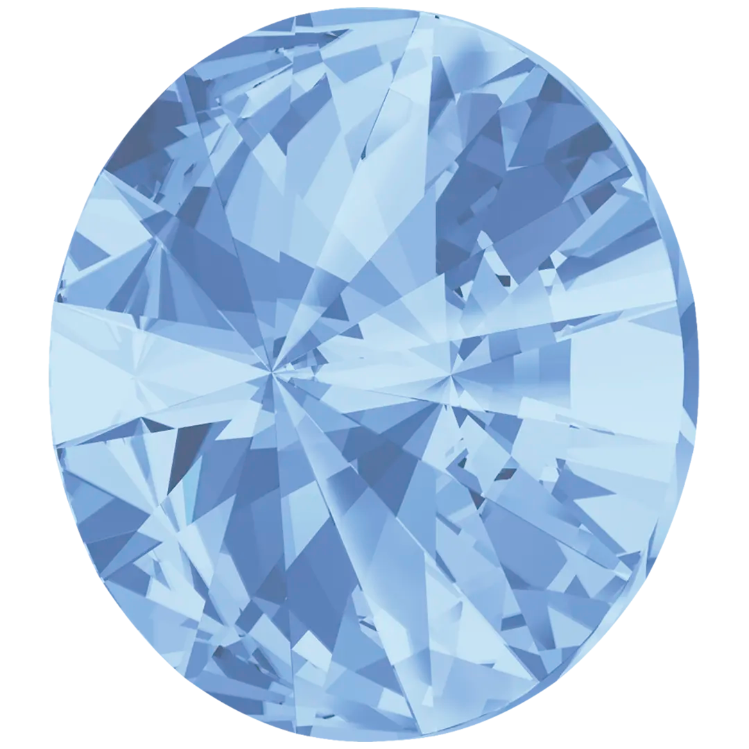 Swarovski Chatons Round Stones Rivoli (1122) Light Sapphire - Bluestreak Crystals