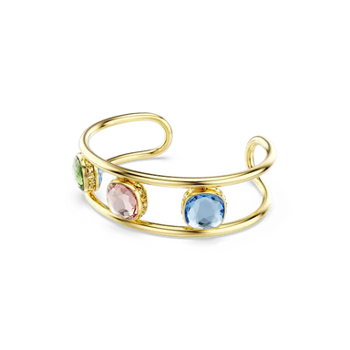 Swarovski Chroma Cuff Cushion Cut Green Gold-Tone Plated - Bluestreak Crystals