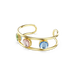 Swarovski Chroma Cuff Cushion Cut Green Gold-Tone Plated - Bluestreak Crystals