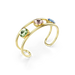 Swarovski Chroma Cuff Cushion Cut Green Gold-Tone Plated - Bluestreak Crystals